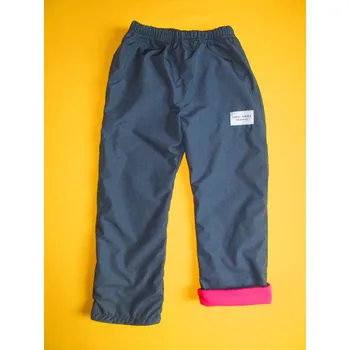 Chlapecké kalhoty Arex, ČR Zateplené šusťákové kalhoty s nášivkou 2 Barva: antracitová+růžová, Velikost: 128