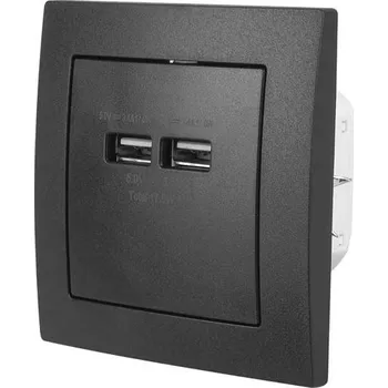 Elektrická zásuvka Zásuvka USB LTC LX62U Black