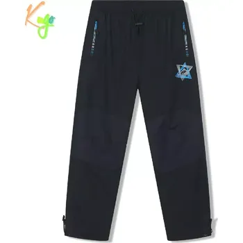 Chlapecké kalhoty Dětské zateplené šusťákové kalhoty Kugo DK8505 tmavě šedé (Dětské zimní kalhoty zateplené flísem)