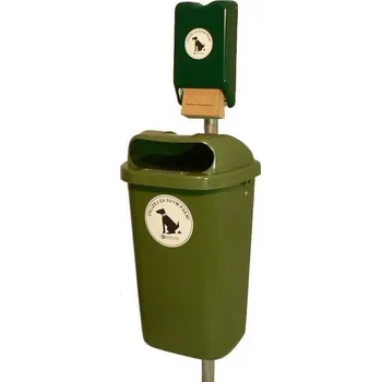 Venkovní odpadkový koš PROFIBA Set Dino na psí exkrementy typ B