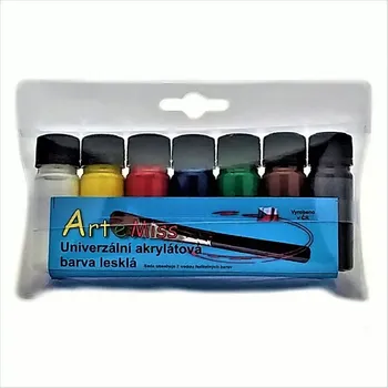 Speciální výtvarná barva Sada akrylových barev lesk Artemiss 7 x 12g