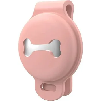 Lokátor Ochranné pouzdro pro GPS lokátor a detekci mazlíčků | gumový kryt na detektor zaběhnutého zvířete - růžový
