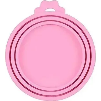 Miska pro psa Silikonový kryt na konzervy pro psy a kočky | Izolační kryt - růžový