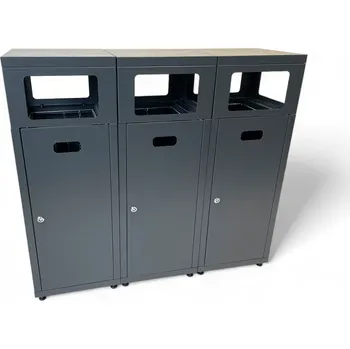 Venkovní odpadkový koš PROFIBA Venkovní koš City 3 se stříškou