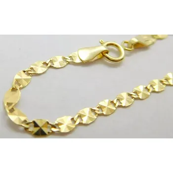 Řetízek Klenoty Budín Dámský pevný zlatý gravírovaný řetízek 585/2,40gr 45cm HK6217 (Klenoty Budín Dámský pevný zlatý gravírovaný řetízek 585/2,40gr 45cm HK6217)