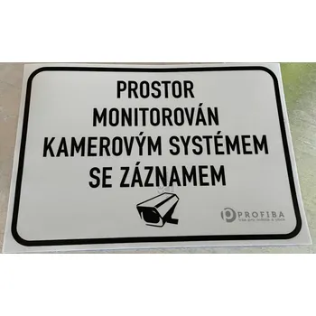 Informační tabulka PROFIBA Reflexní samolepka "Prostor monitorován kamerovým systémem se záznamem"