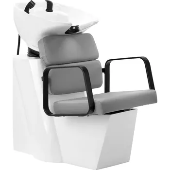 Kadeřnické křeslo Kadeřnický mycí box PORTO - černo šedý