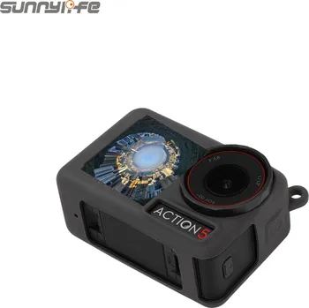 Dron SunnyLife Silikonový ochranný návlek s poutkem na kameru DJI Action 5 PRO (černý)