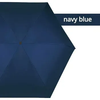 Deštník Skládací větruodolný mini deštník do kabelky | Ochrana před deštěm i sluncem - Námořnická modrá