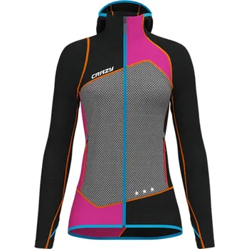 Dámská mikina Crazy mikina Ionic - dámská - černá/šedá/růžová Velikost: S