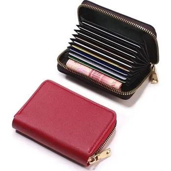 Kožená peněženka | pouzdro na karty - Červené