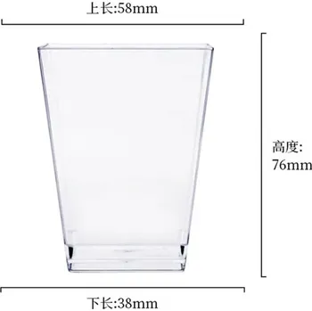 Jednorázové nádobí Jednorázové plastové dezertní kelímky | Plastové nádobí - 150 ml,100 ks