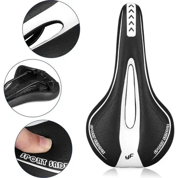 Sedlo na kolo Pohodlné gelové cyklistické sedlo - Bíločerná