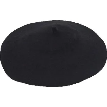 Čepice Dětský vlněný baret pro dívky | dětský klobouk, podzimní čepice - Černá