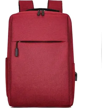 Městský batoh Voděodolný pánský laptop batoh s USB nabíjením | batoh k notebooku - burgundské