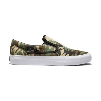 Pánská tenisová obuv Dc shoes pánské tenisky Trase SLIP-ON TX - S21 Black Camo | Černá | Velikost 11 US