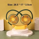 mini přenosný ventilátor na krk | mini větrák, usb větrák - 1ks zelený