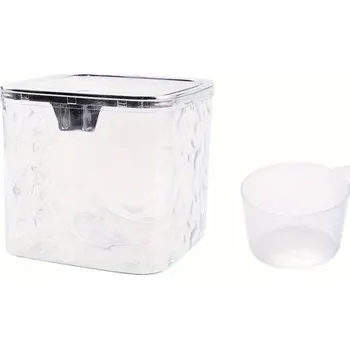 Dóza na potraviny Dávkovač pracího prášku se lžící | dóza do koupelny - Průhledná