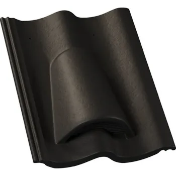 Střešní krytina Střešní taška větrací KM BETA betonová krytina Hodonka - ELEGANT černá | cena za ks