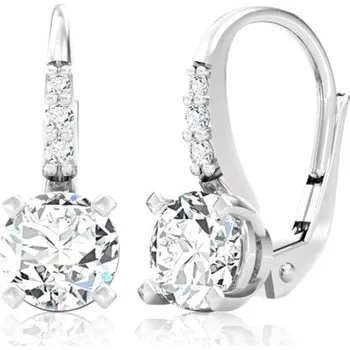 Náušnice Couple, Dívčí náušnice Joyce, bílé zlato se zirkony, Patent dívčí, 585-66-3-0386.1B00.0.00.001.07