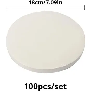 Jednorázové nádobí Jednorázové papírové podložky do fritézy 100 ks | pečící papír - 100ks Bílá