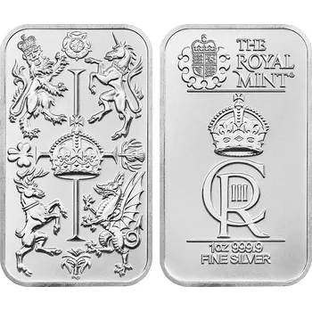 Royal Mint UK The Royal Celebration stříbrný slitek 1oz 2023 Charles III Královská korunovace