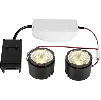 BIG WHITE (SLV) NEW TRIA DOUBLE LED modul, 3000K, 38°, PHASE, černá 1008006