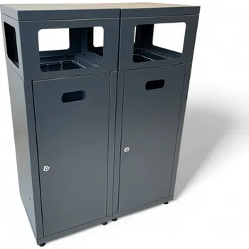 Venkovní odpadkový koš PROFIBA Venkovní koš City 2 se stříškou