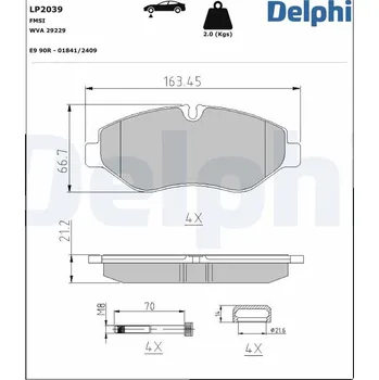 Brzdová destička Sada brzdových destiček, kotoučová brzda AGB S70-0616