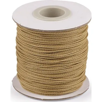 Šňůrka nylonová kroucená Ø1 mm k tvoření a výrobě šperků - 3 béžová