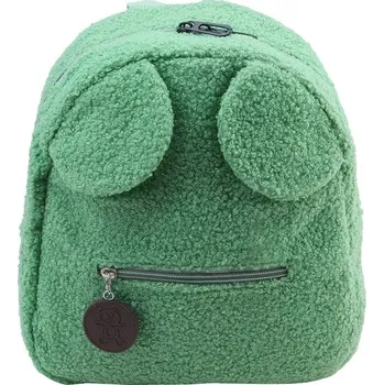 Školní batoh s plyšovým medvídkem | cestovní batoh - Zelená