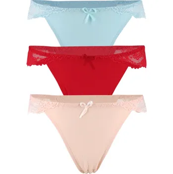 Kalhotky Buna bavlněná tanga C359 - trojbal XL vícebarevná