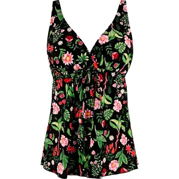 Dámské plavky Pavla květinové tankini plavkové tílko D026 XL vícebarevná