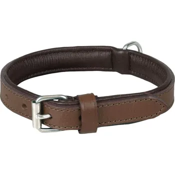 Obojek pro psa Flamingo Arizona Kožený obojek s pěnovou výplní Hnědá S/M