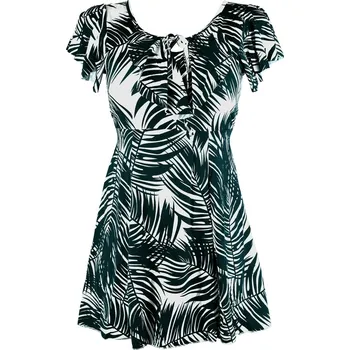 Dámské plavky Devosa plavkový overal šaty s volánem 637 UNI tmavě zelená