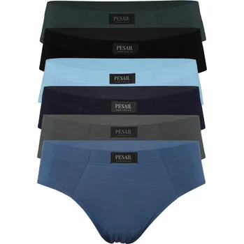 Pánské spodní prádlo Frederic Pesail slipy bambus M80011A 3bal. 5XL vícebarevná