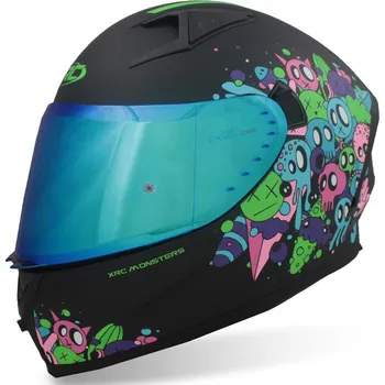 Helma na motorku XRC MONSTERS matt black vel. XL