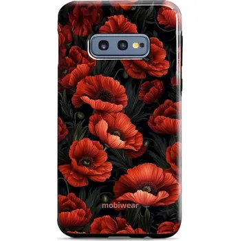 Pouzdro na mobilní telefon Odolný obal Mobiwear Elite Pro - Samsung Galaxy S10e - EP45E Temné červené květy (Odolné pouzdro, obal kryt Mobiwear Elite Pro - maximální ochrana mobilu, zesílené hrany, přesné výřezy, pohodlné držení, odolná grafika, kvalitní materiály)