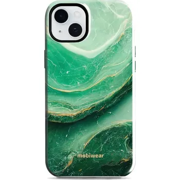 Pouzdro na mobilní telefon Odolný obal Mobiwear Elite Pro - Apple iPhone 15 Plus - EP38E Zelený mramor (Odolné pouzdro, obal kryt Mobiwear Elite Pro - maximální ochrana mobilu, zesílené hrany, přesné výřezy, pohodlné držení, odolná grafika, kvalitní materiály)
