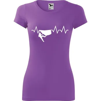 Dámské tričko DOBRÝ TRIKO Dámské tričko Tep horolezec Velikost: M, Barva: Fialová