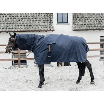 Deka pro koně Jezdecká deka KENTUCKY Hurricane s dírou na třmeny - modrá, M