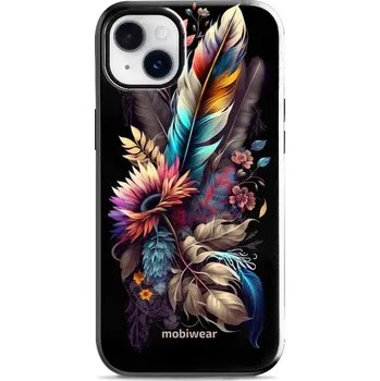 Pouzdro na mobilní telefon Odolný obal Mobiwear Elite Pro - Apple iPhone 14 Plus - E011E Kytice s pírkem (Odolné pouzdro, obal kryt Mobiwear Elite Pro - maximální ochrana mobilu, zesílené hrany, přesné výřezy, pohodlné držení, odolná grafika, kvalitní materiály)