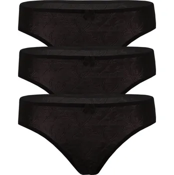 Kalhotky Want tmavé bikiny kalhotky 8056 - 3 bal XL černá