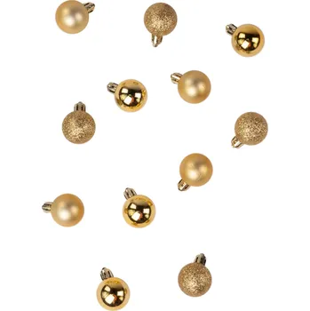 Vánoční dekorace Home Styling Collection Vánoční ozdoby, 12 ks, Ø 3 cm, zlatá barva