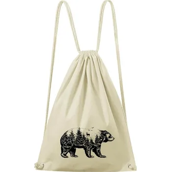 Městský batoh DOBRÝ TRIKO Bavlněný batoh s potiskem Medvěd Barva: Natural