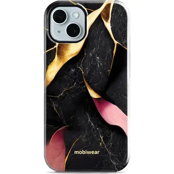 Pouzdro na mobilní telefon Odolný obal Mobiwear Elite Pro - Apple iPhone 14 - EP35E Černý a zlatavý mramor (Odolné pouzdro, obal kryt Mobiwear Elite Pro - maximální ochrana mobilu, zesílené hrany, přesné výřezy, pohodlné držení, odolná grafika, kvalitní materiály)