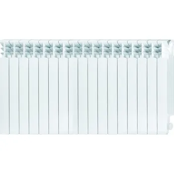 Radiátor Deskový HLINÍKOVÝ radiátor G500F 16-segmentový WHITE universální BOČNÍ (SADA)