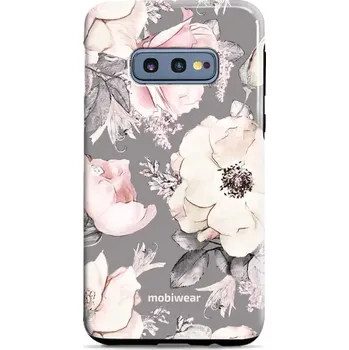 Pouzdro na mobilní telefon Odolný obal Mobiwear Elite Pro - Samsung Galaxy S10e - EX06E Květy na šedém pozadí (Odolné pouzdro, obal kryt Mobiwear Elite Pro - maximální ochrana mobilu, zesílené hrany, přesné výřezy, pohodlné držení, odolná grafika, kvalitní materiály)