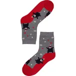 Happy Bear dámské ponožky vánoční motiv 35-38 šedá