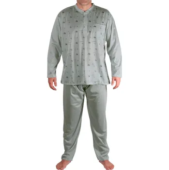Pánské pyžamo Libor pánské pyžamo s dlouhým rukávem 1-OGD-145 M světle šedá
